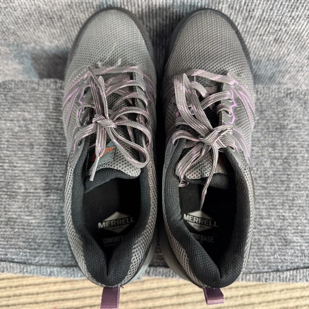 Merrell Work Valetta Composite Toe Grey Purple Safety Shoes J099410 Womens 9 M